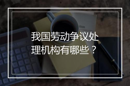 我国劳动争议处理机构有哪些？