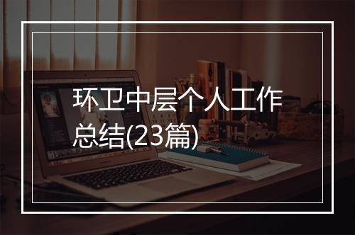 环卫中层个人工作总结(23篇)
