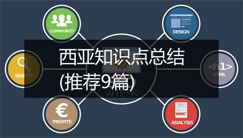 西亚知识点总结(推荐9篇)