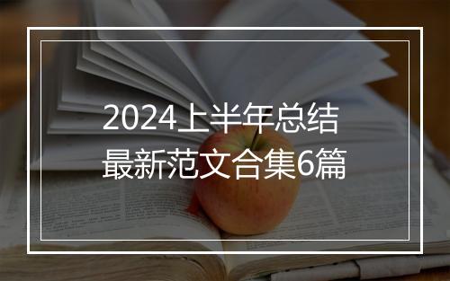 2024上半年总结最新范文合集6篇