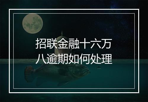 招联金融十六万八逾期如何处理