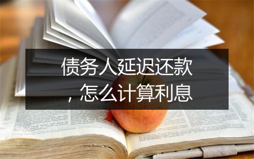 债务人延迟还款，怎么计算利息