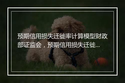 预期信用损失迁徙率计算模型财政部证监会，预期信用损失迁徙率计算