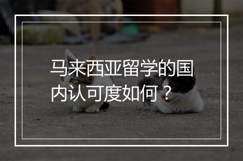 马来西亚留学的国内认可度如何？