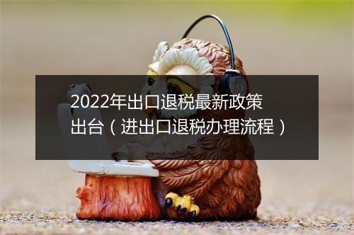 2022年出口退税最新政策出台（进出口退税办理流程）