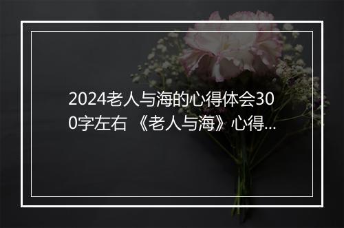 2024老人与海的心得体会300字左右 《老人与海》心得体会集合精选9篇