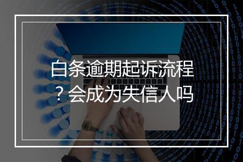 白条逾期起诉流程？会成为失信人吗