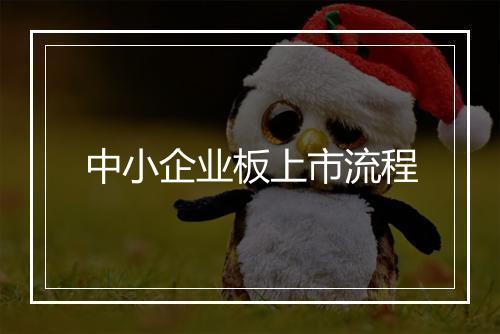 中小企业板上市流程