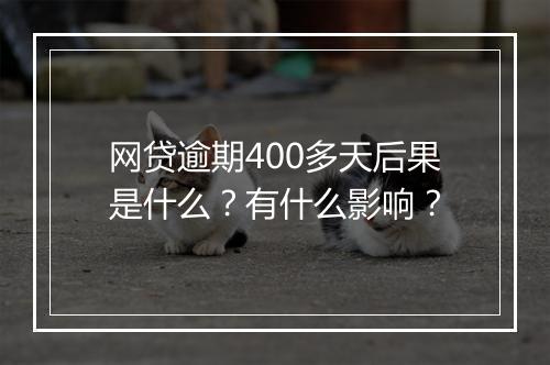 网贷逾期400多天后果是什么？有什么影响？