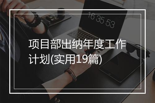 项目部出纳年度工作计划(实用19篇)