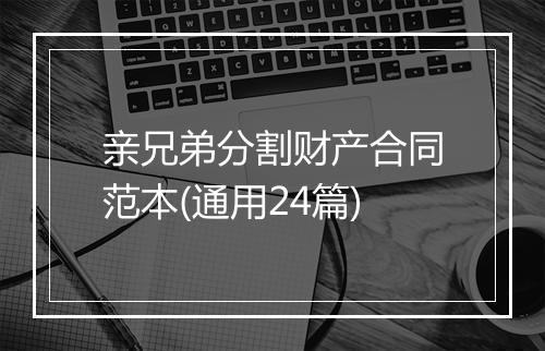亲兄弟分割财产合同范本(通用24篇)