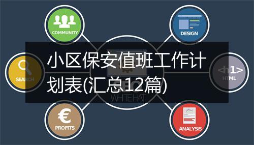 小区保安值班工作计划表(汇总12篇)