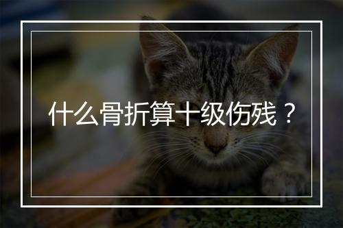 什么骨折算十级伤残？