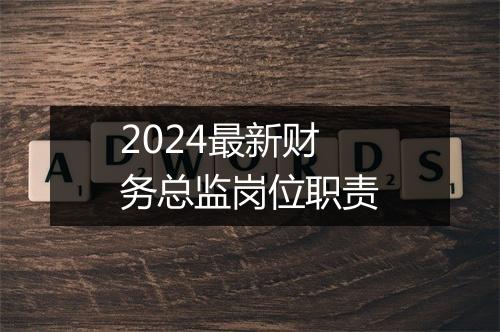 2024最新财务总监岗位职责