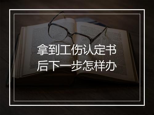 拿到工伤认定书后下一步怎样办