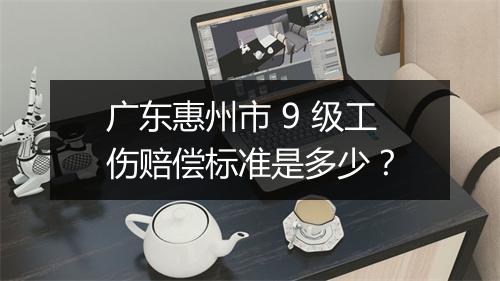 广东惠州市 9 级工伤赔偿标准是多少？