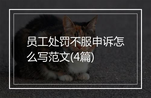 员工处罚不服申诉怎么写范文(4篇)