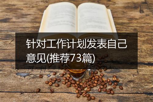 针对工作计划发表自己意见(推荐73篇)