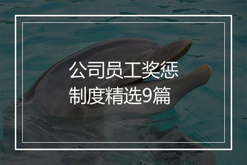 公司员工奖惩制度精选9篇