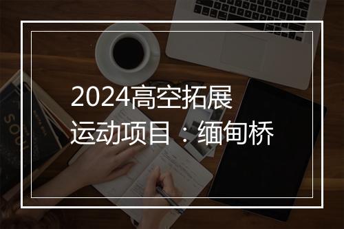 2024高空拓展运动项目：缅甸桥