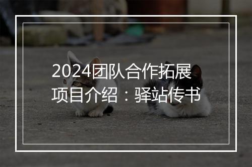 2024团队合作拓展项目介绍：驿站传书