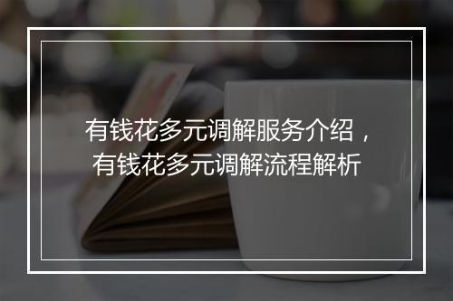 有钱花多元调解服务介绍， 有钱花多元调解流程解析