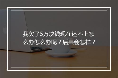 我欠了5万块钱现在还不上怎么办怎么办呢？后果会怎样？