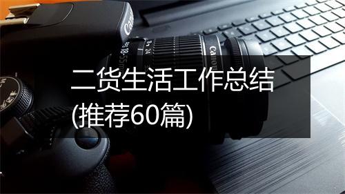 二货生活工作总结(推荐60篇)