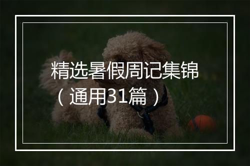 精选暑假周记集锦（通用31篇）