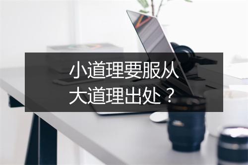 小道理要服从大道理出处？
