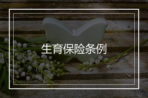 生育保险条例
