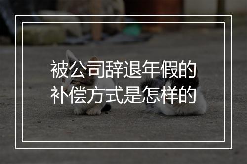 被公司辞退年假的补偿方式是怎样的