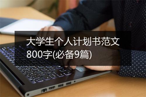 大学生个人计划书范文800字(必备9篇)