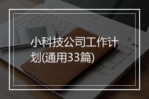小科技公司工作计划(通用33篇)