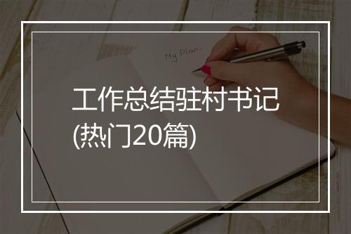 工作总结驻村书记(热门20篇)