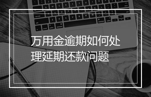 万用金逾期如何处理延期还款问题