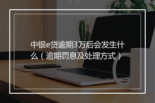 中银e贷逾期3万后会发生什么（逾期罚息及处理方式）