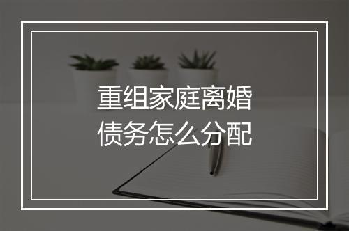 重组家庭离婚债务怎么分配