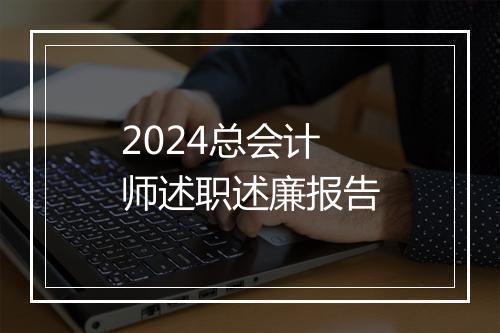 2024总会计师述职述廉报告