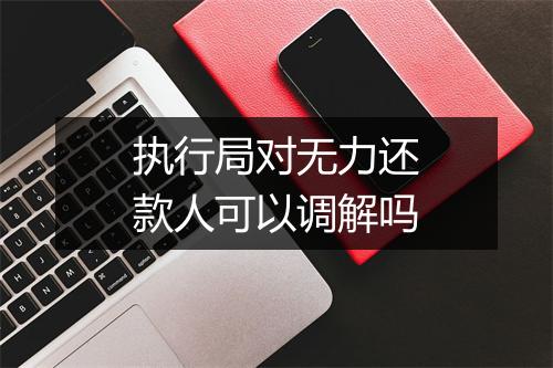 执行局对无力还款人可以调解吗