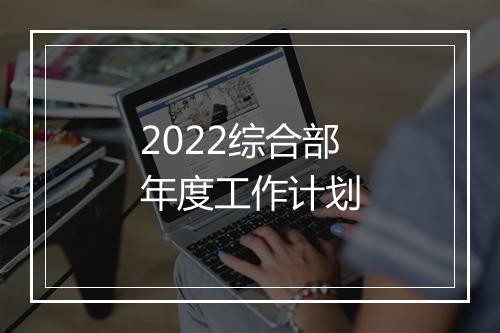 2022综合部年度工作计划