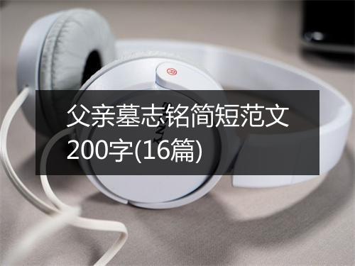 父亲墓志铭简短范文200字(16篇)
