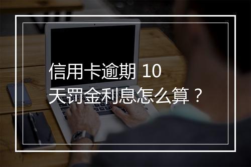 信用卡逾期 10 天罚金利息怎么算？