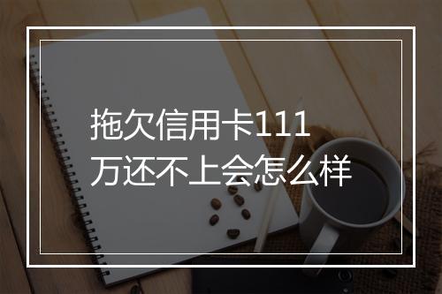 拖欠信用卡111万还不上会怎么样