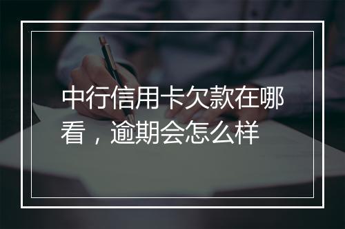 中行信用卡欠款在哪看，逾期会怎么样