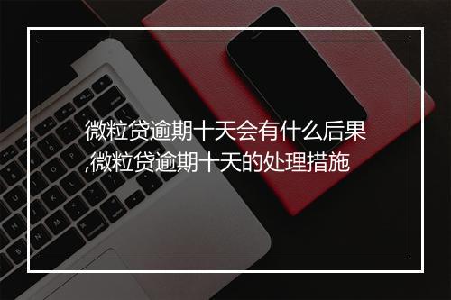 微粒贷逾期十天会有什么后果,微粒贷逾期十天的处理措施