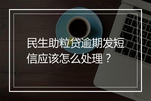 民生助粒贷逾期发短信应该怎么处理？