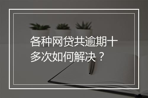 各种网贷共逾期十多次如何解决？
