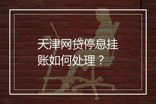 天津网贷停息挂账如何处理？