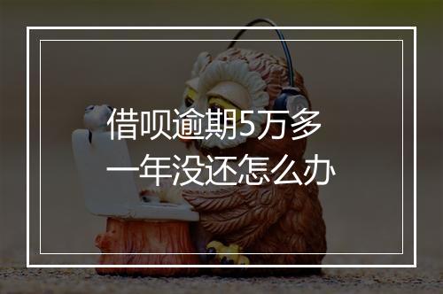 借呗逾期5万多一年没还怎么办